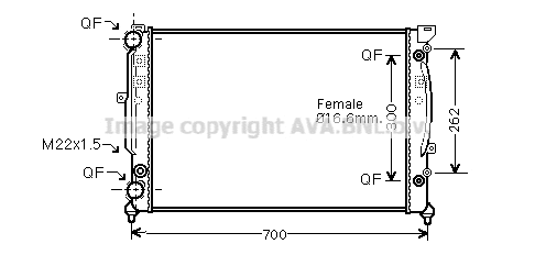 Radiator, engine cooling (AIA2122)