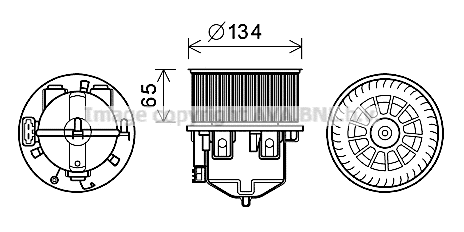 Electric Motor, interior blower (AU8221)