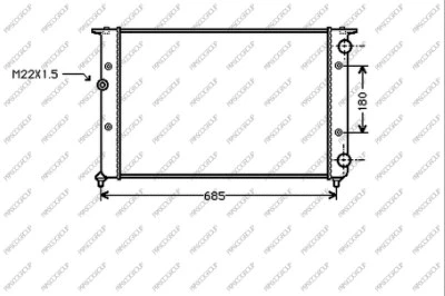 Radiator, engine cooling (ST027R011)