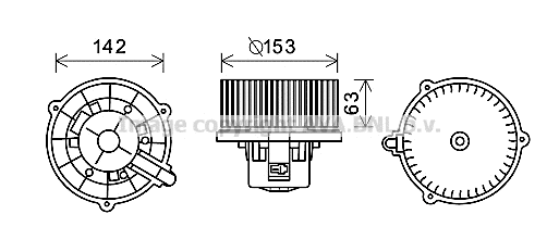 Electric Motor, interior blower (HY8398)