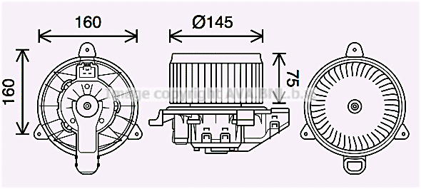 Electric Motor, interior blower (FD8626)