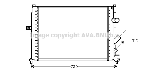 Radiator, engine cooling (RT2166)