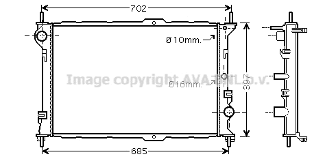 Radiator, engine cooling (FD2381)