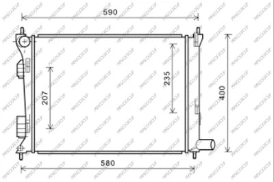Radiator, engine cooling (HN202R003)