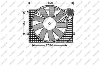 Fan, engine cooling (ME522F001)
