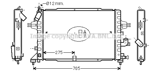 Radiator, engine cooling (OLA2364)