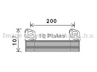 Oil Cooler, engine oil (MN3091)