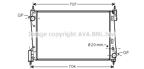 Radiator, engine cooling (OLA2423)