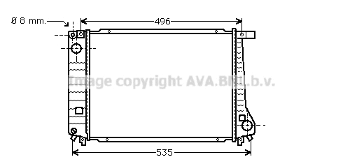 Radiator, engine cooling (BW2086)