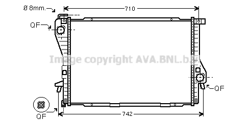 Radiator, engine cooling (BWA2300)