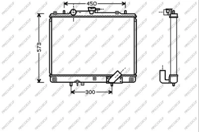 Radiator, engine cooling (MB817R001)