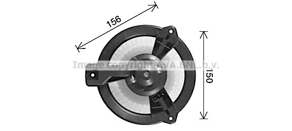 Electric Motor, interior blower (TO8777)