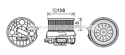 Electric Motor, interior blower (CN8303)