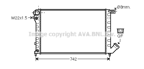 Radiator, engine cooling (CNA2198)