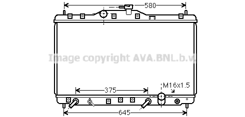 Radiator, engine cooling (HD2074)