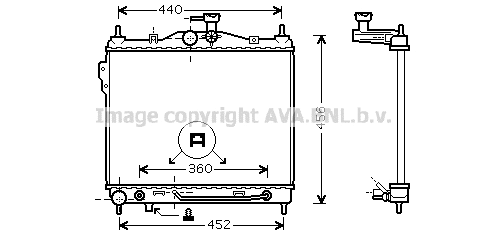 Radiator, engine cooling (HYA2100)