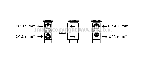 Expansion Valve, air conditioning (BW1432)