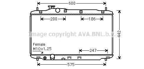Radiator, engine cooling (HD2296)