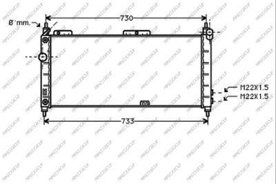 Radiator, engine cooling (OP028R004)