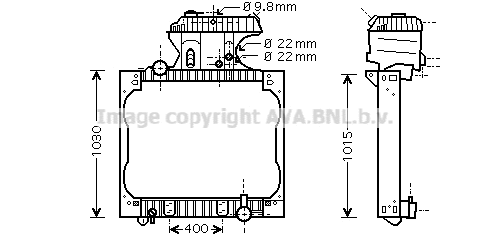 Radiator, engine cooling (MN2051)