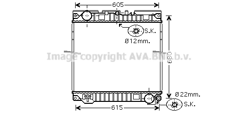 Radiator, engine cooling (MN2042)