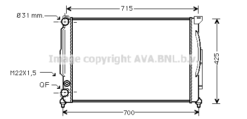 Radiator, engine cooling (AIA2105)