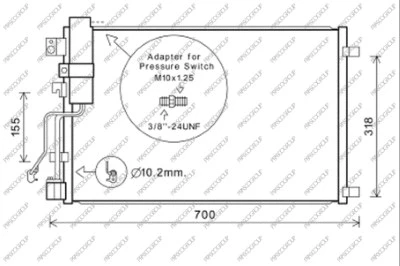 Condenser, air conditioning (DS710C002)