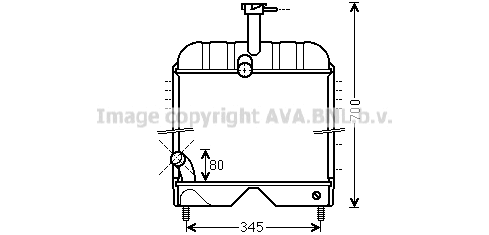 Radiator, engine cooling (MF2007)