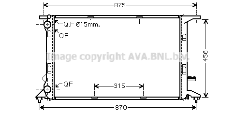 Radiator, engine cooling (AIA2292)