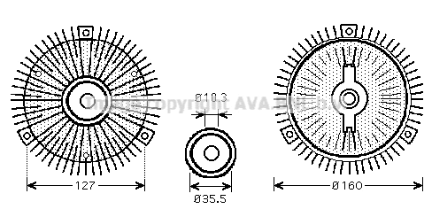 Clutch, radiator fan (MSC409)