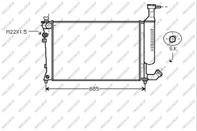 Radiator, engine cooling (CI915R019)