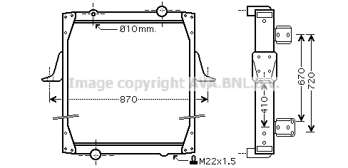Radiator, engine cooling (RE2010)