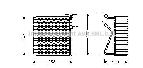 Evaporator, air conditioning (VOV091)
