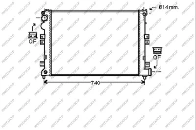 Radiator, engine cooling (CI053R006)
