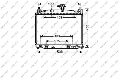Radiator, engine cooling (MZ309R003)