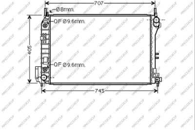 Radiator, engine cooling (FT520R003)