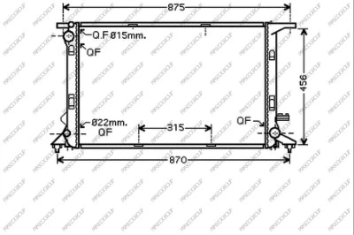 Radiator, engine cooling (AD024R008)
