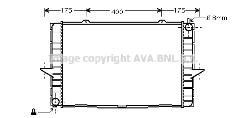 Radiator, engine cooling (VO2148)