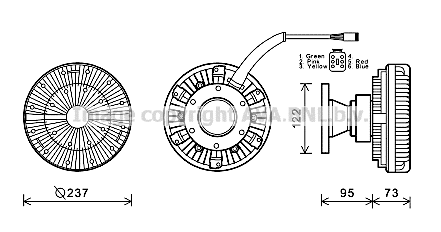 Clutch, radiator fan (SCC043)
