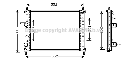 Radiator, engine cooling (FT2326)