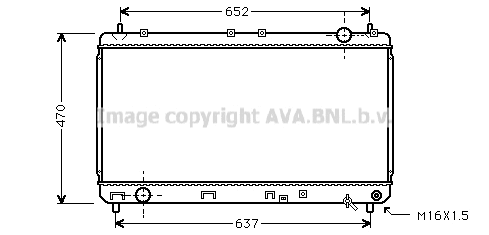 Radiator, engine cooling (TO2247)