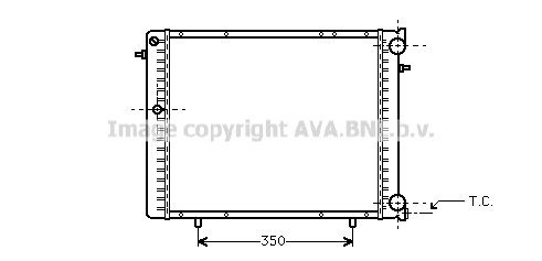 Radiator, engine cooling (RT2125)