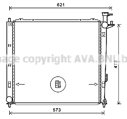 Radiator, engine cooling (KAA2272)