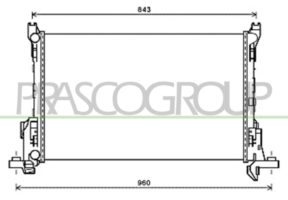 Radiator, engine cooling (FT900R001)