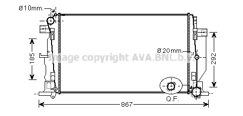 Radiator, engine cooling (VN2279)