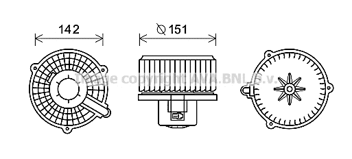 Electric Motor, interior blower (HY8399)