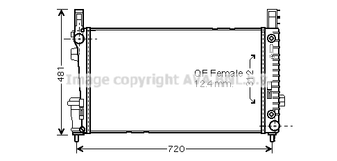 Radiator, engine cooling (MSA2365)