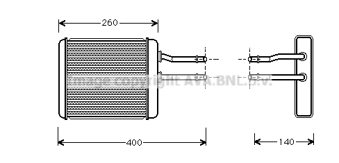 Heat Exchanger, interior heating (AL6072)