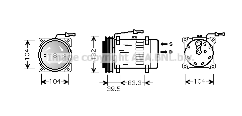 Compressor, air conditioning (REAK084)