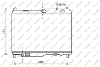 Radiator, engine cooling (FD344R002)